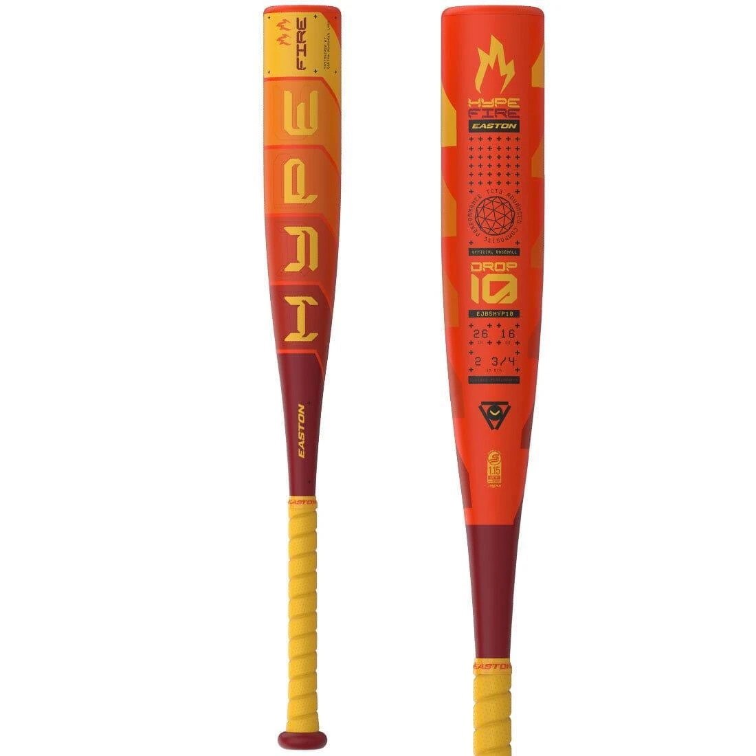 2025 Easton Hype Fire (-10) Junior Big Barrel Baseball Bat: EJB5HYP10 1 2025 Easton Hype Fire (-10) Junior Big Barrel Baseball Bat: EJB5HYP10