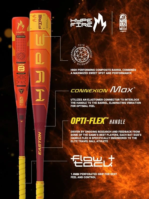 2025 Easton Hype Fire -5 USSSA Baseball Bat 3 2025 Easton Hype Fire -5 USSSA Baseball Bat - Image 3